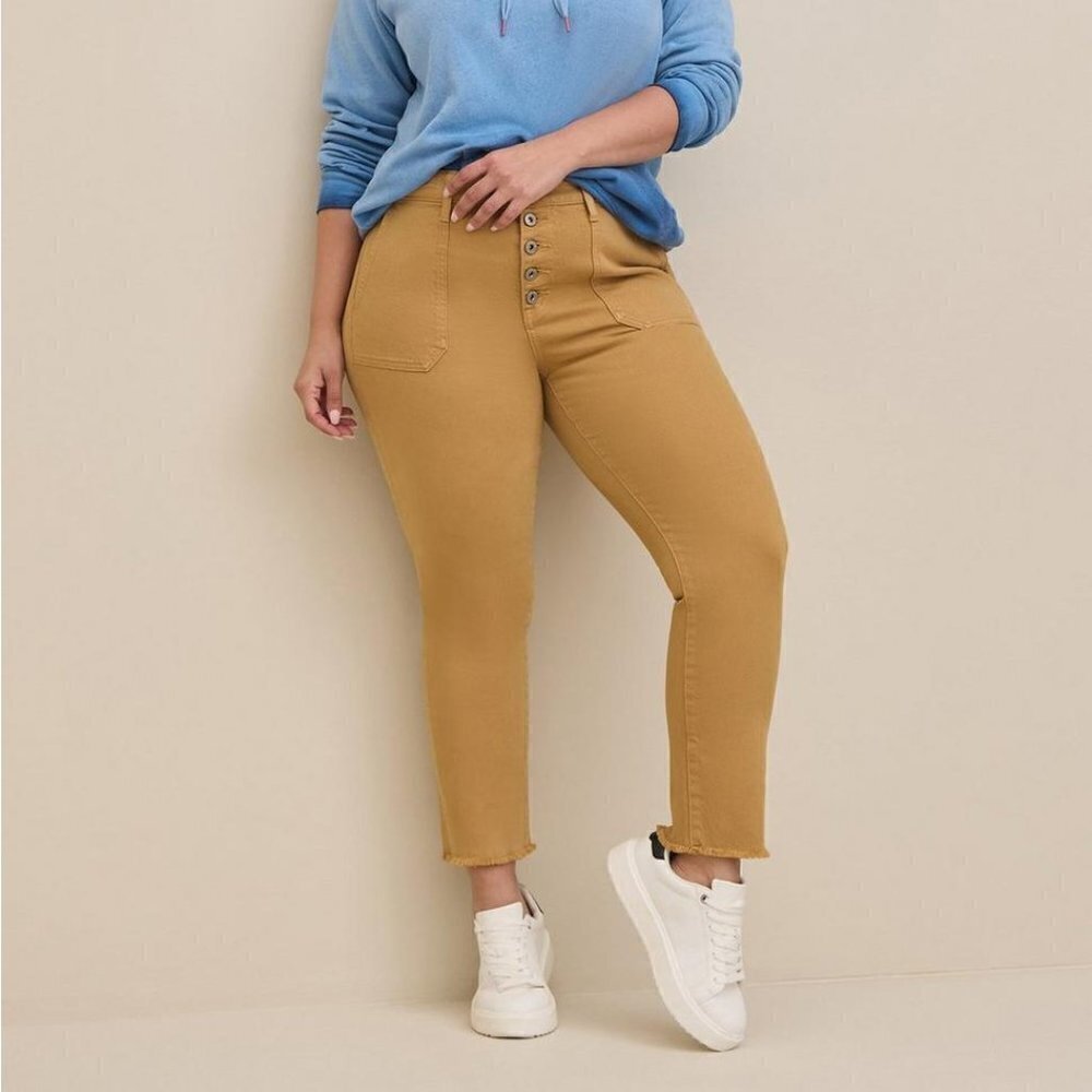 Torrid - Mom Straight Vintage Stretch High-Rise Jean in "Golden"​​​​​​​​​​​​